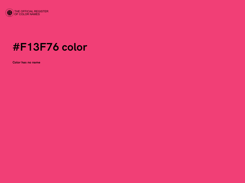 #F13F76 color image