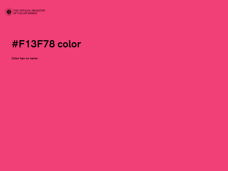 #F13F78 color image