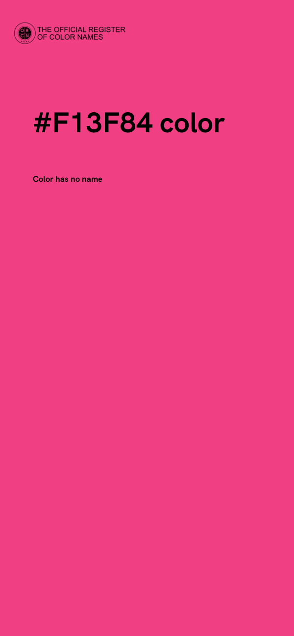 #F13F84 color image