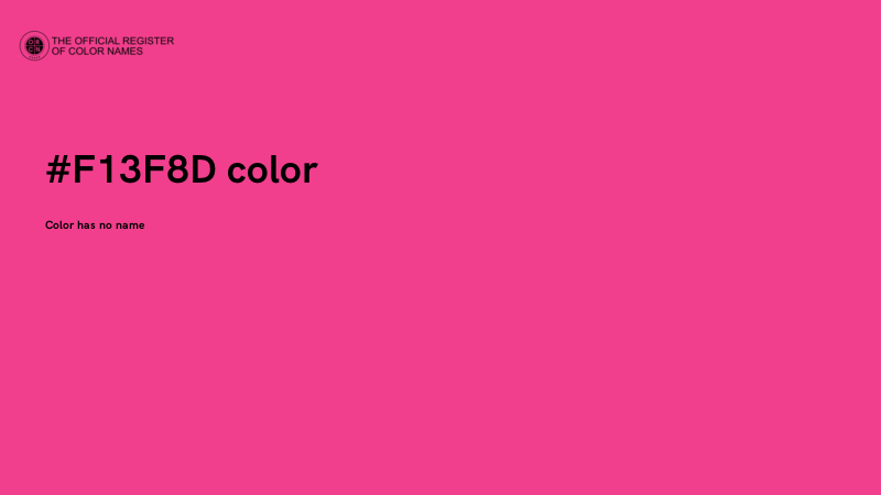#F13F8D color image