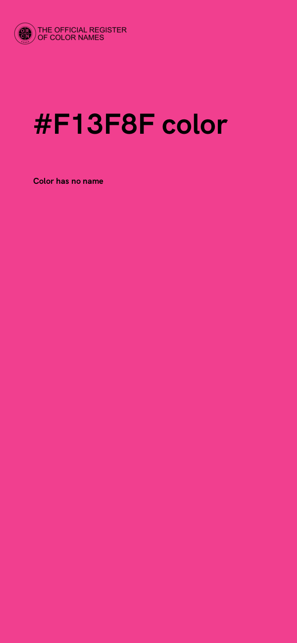 #F13F8F color image