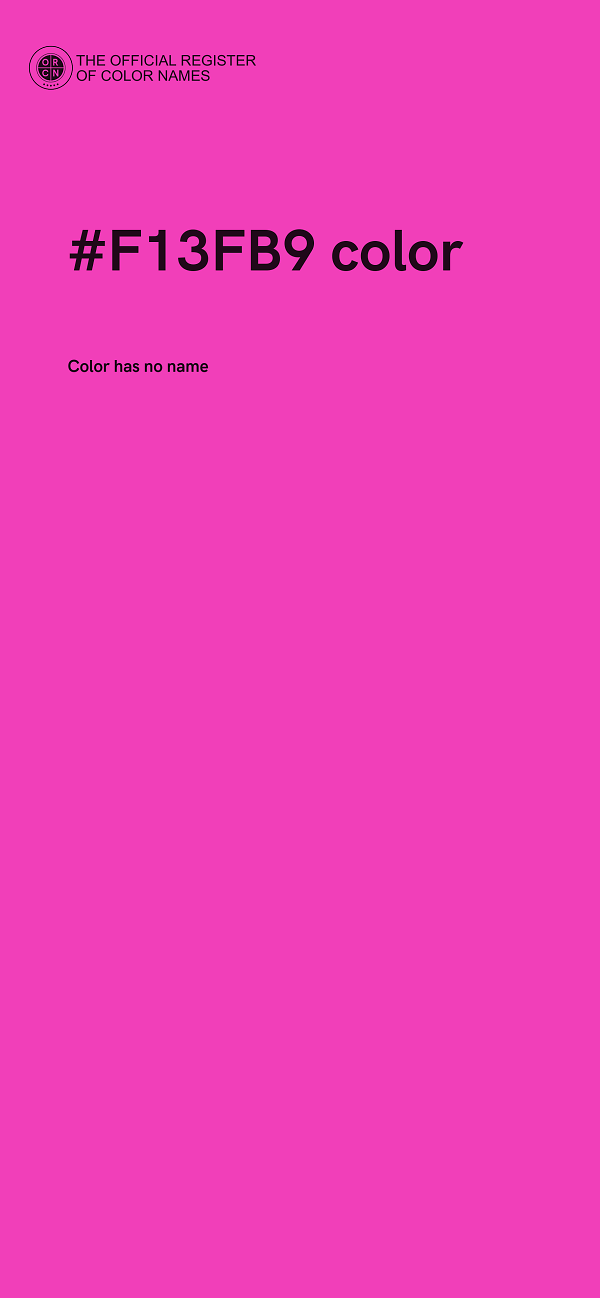#F13FB9 color image