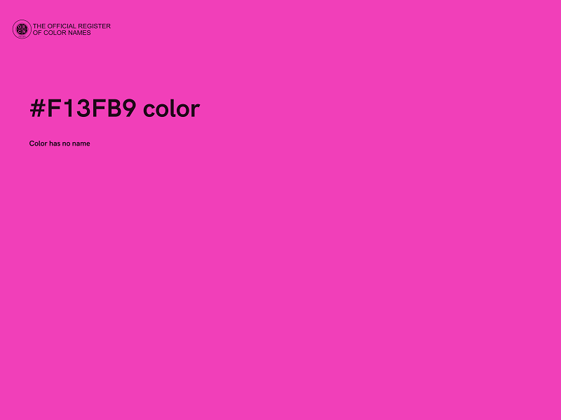 #F13FB9 color image