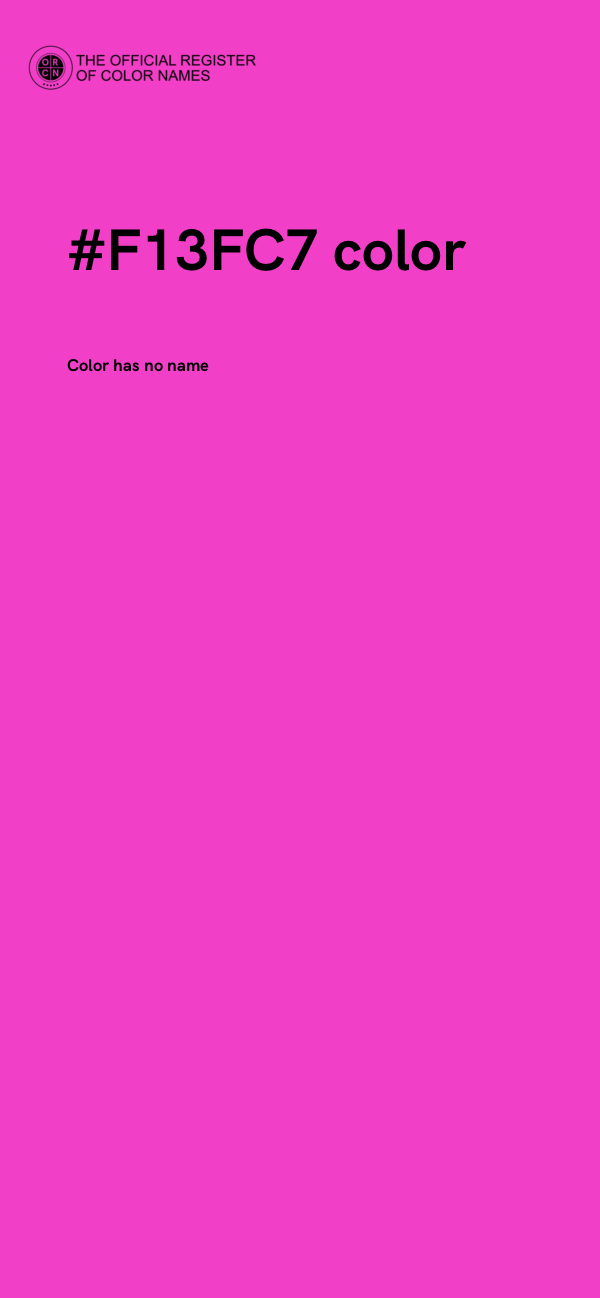 #F13FC7 color image