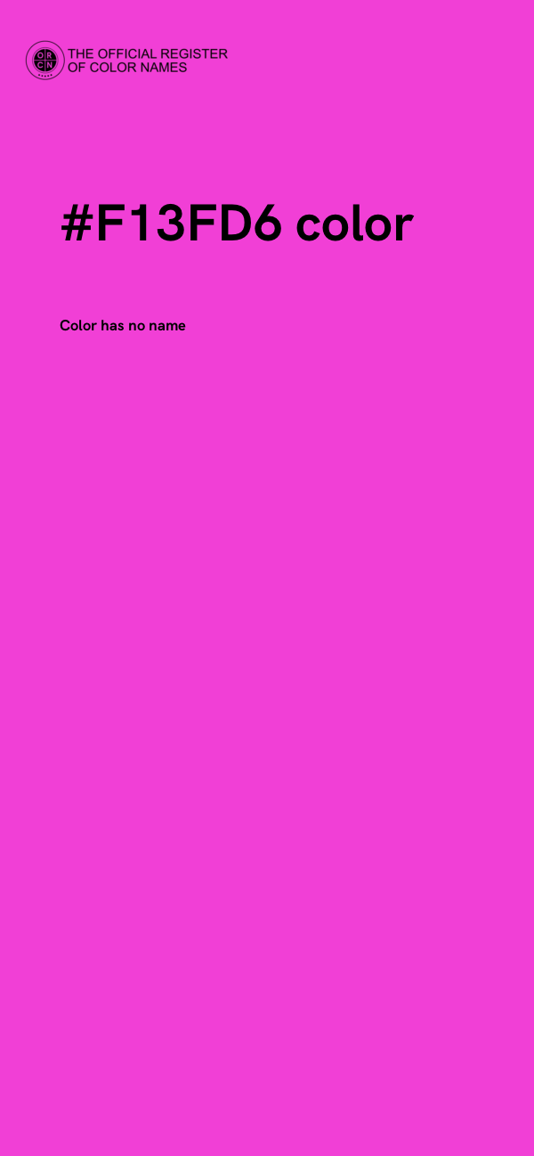 #F13FD6 color image
