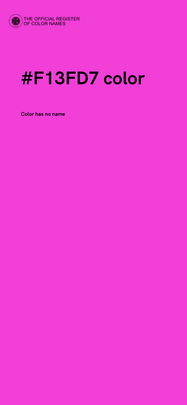 #F13FD7 color image