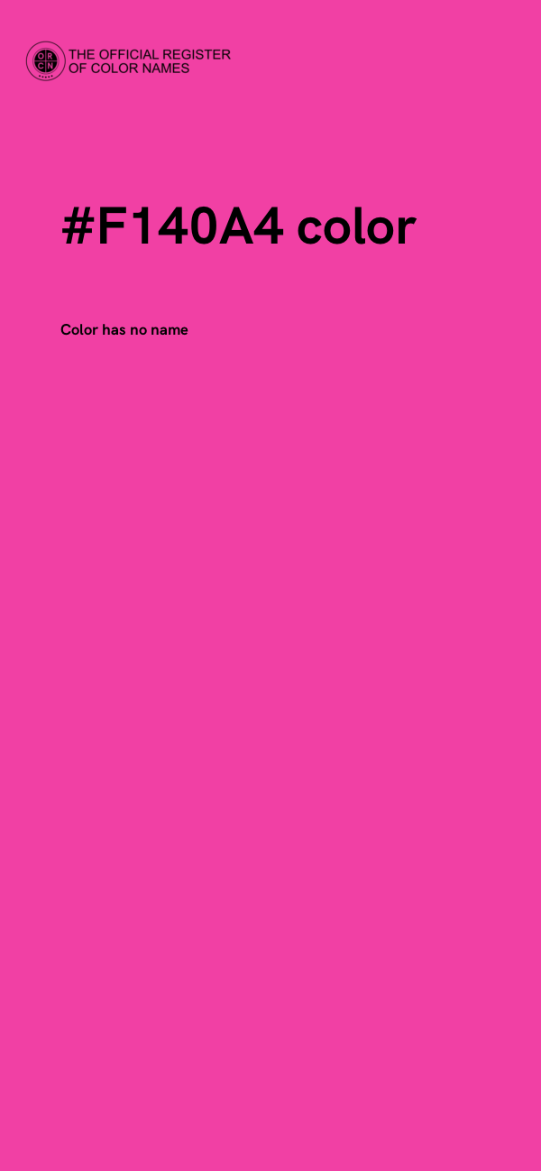 #F140A4 color image