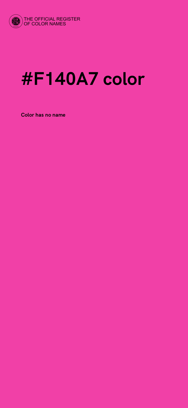 #F140A7 color image