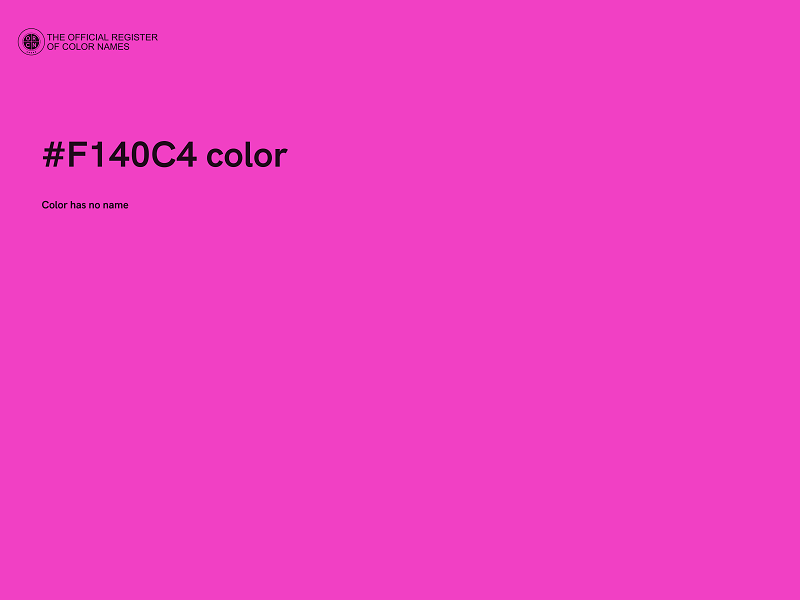 #F140C4 color image