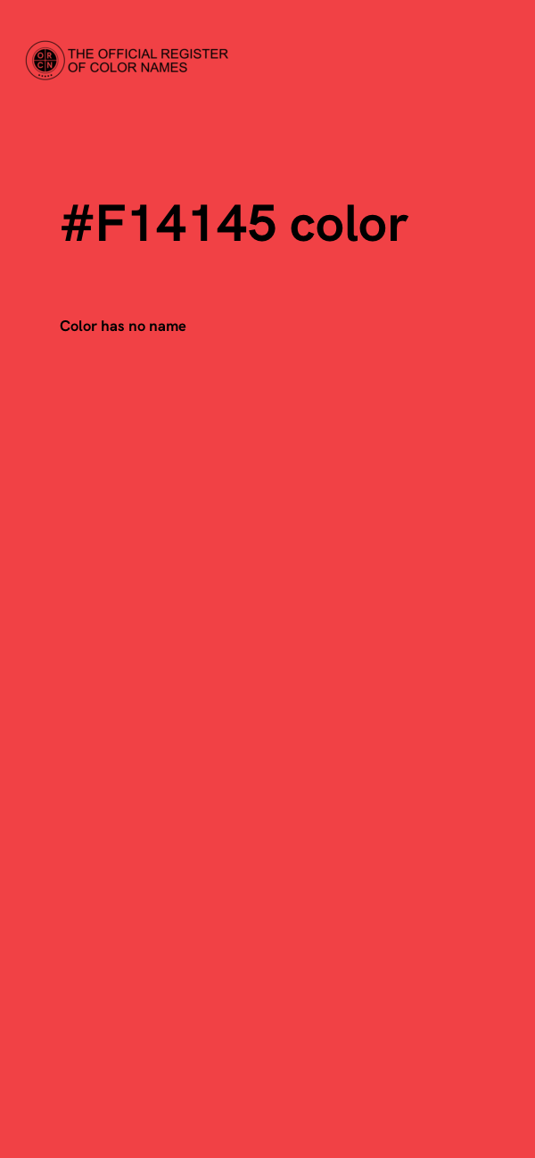 #F14145 color image