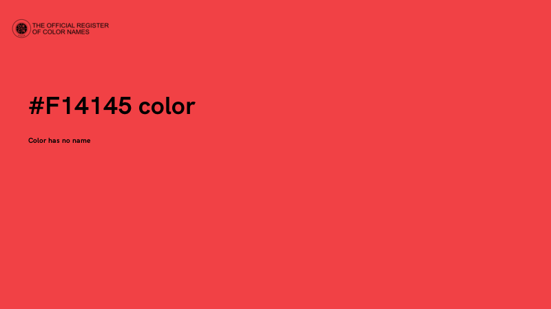 #F14145 color image