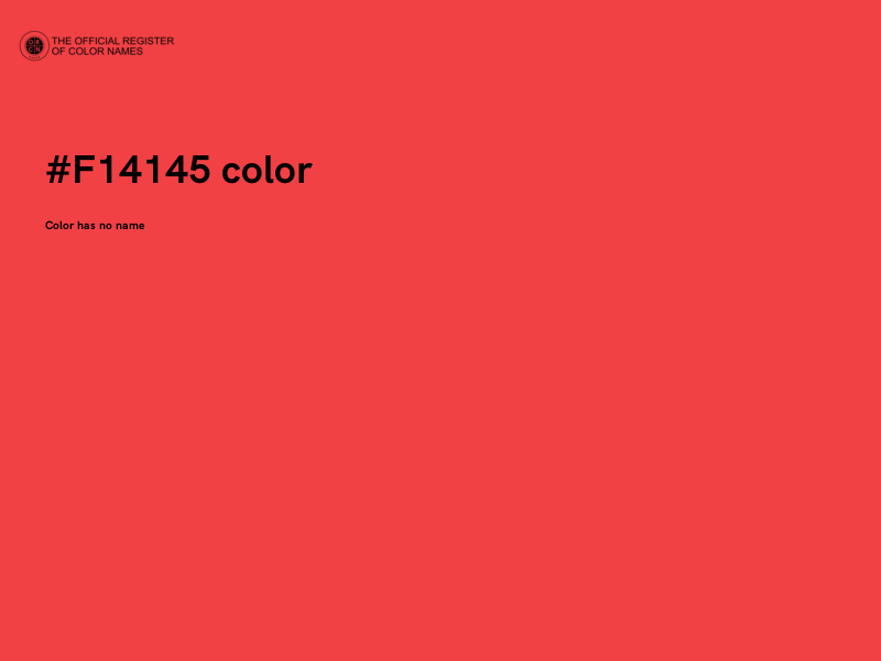 #F14145 color image