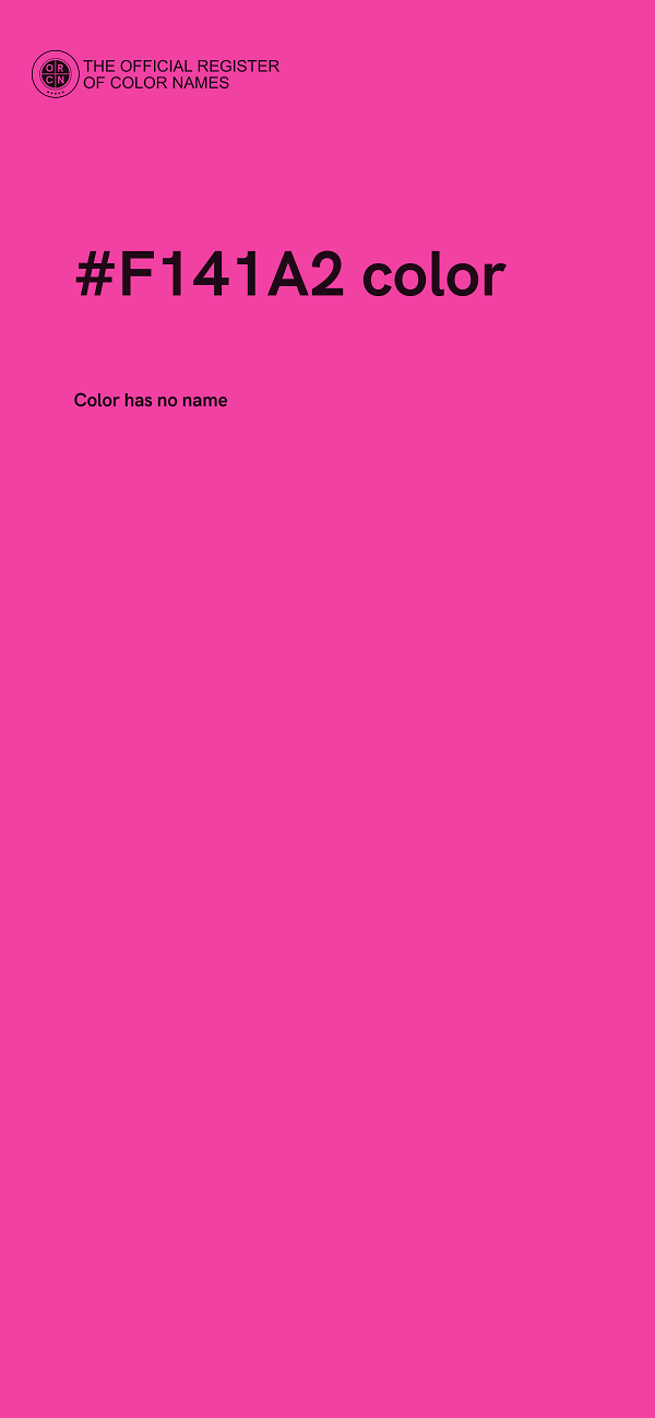 #F141A2 color image