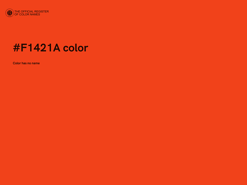 #F1421A color image