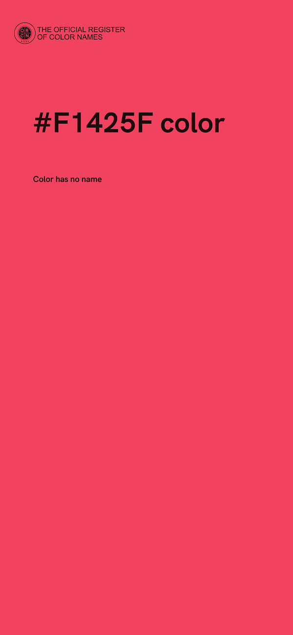 #F1425F color image
