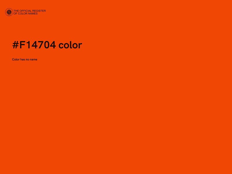 #F14704 color image