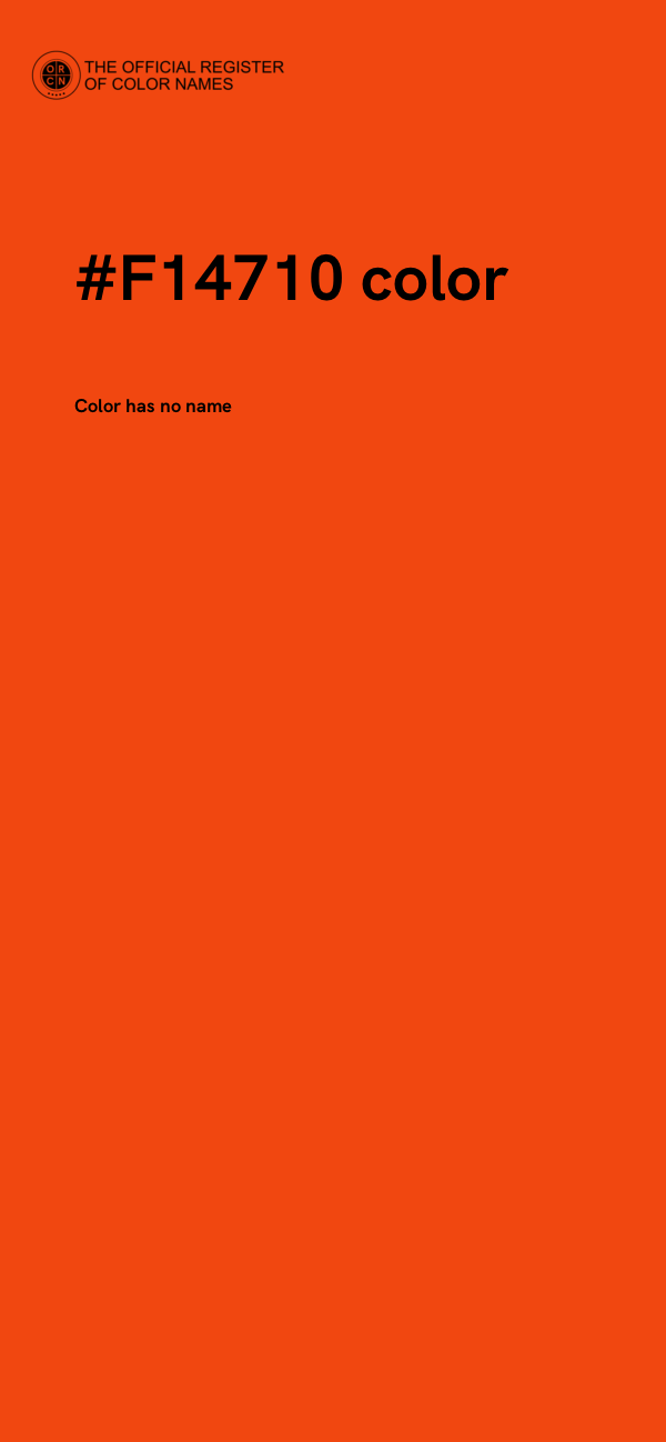 #F14710 color image