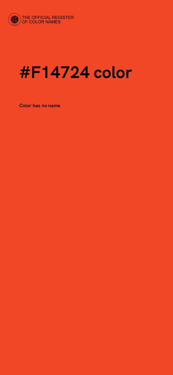 #F14724 color image