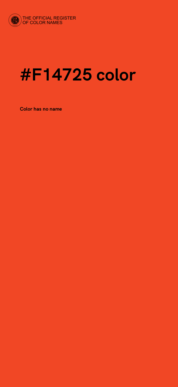 #F14725 color image