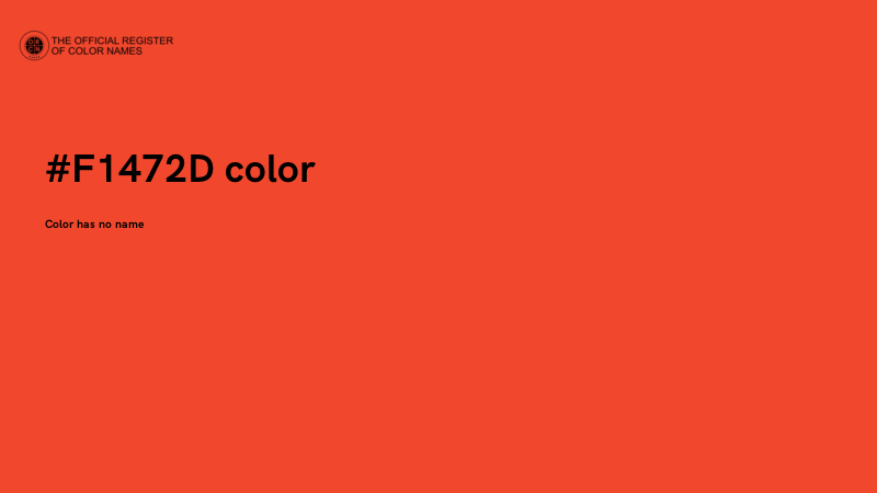 #F1472D color image