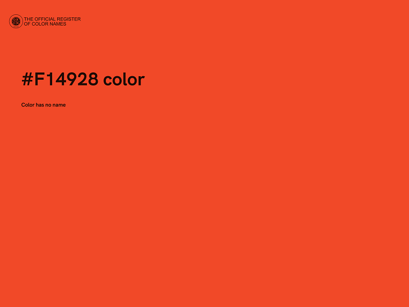 #F14928 color image