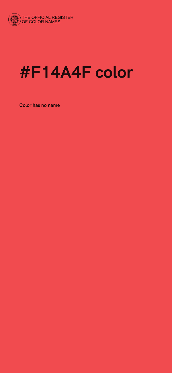 #F14A4F color image