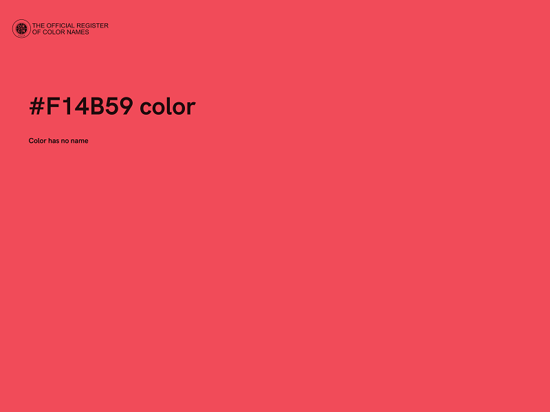 #F14B59 color image