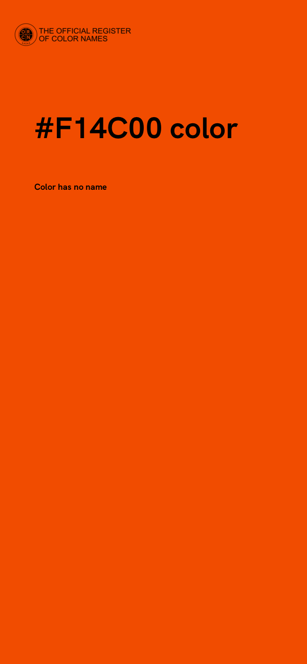 #F14C00 color image