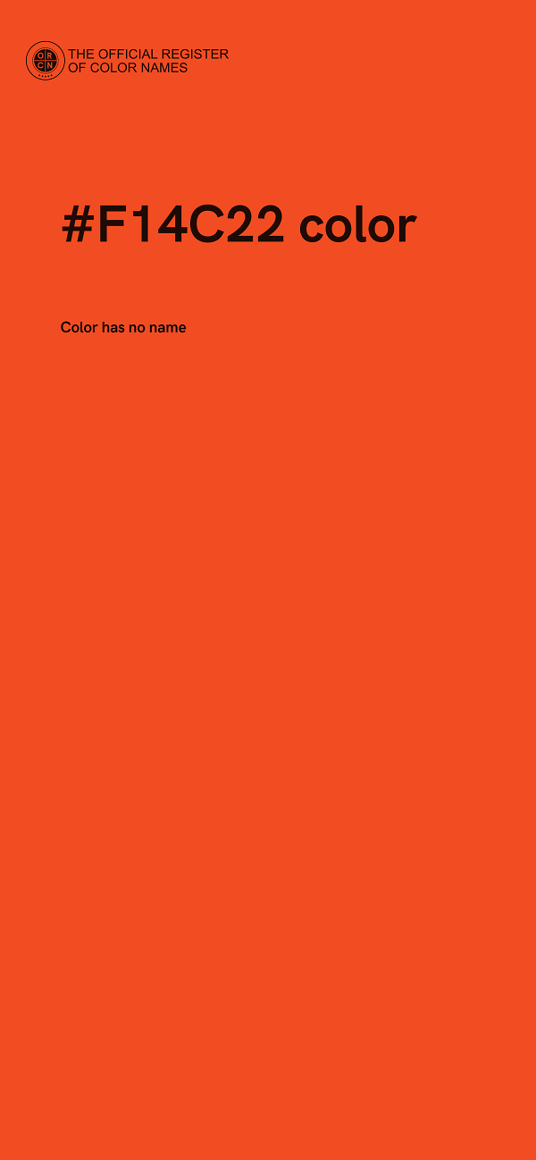 #F14C22 color image