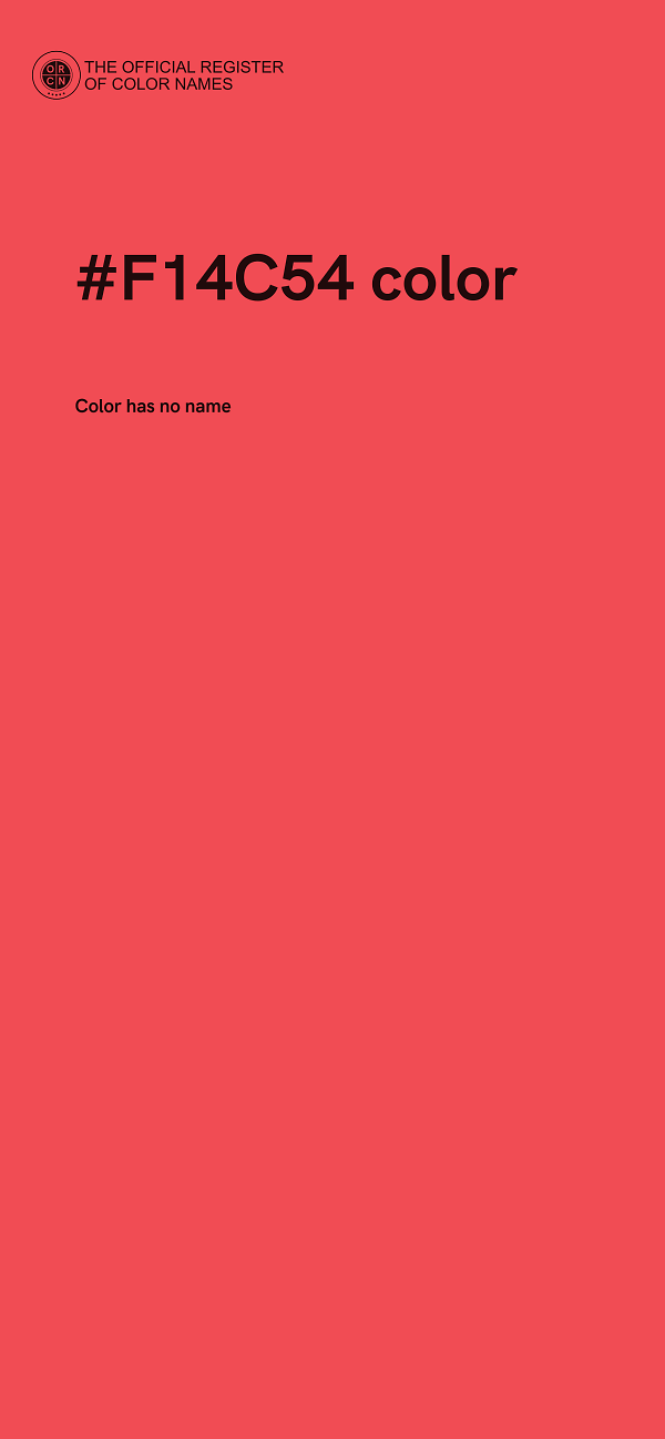 #F14C54 color image