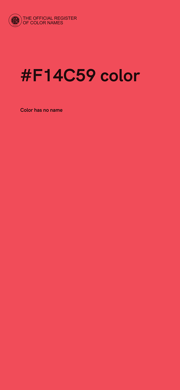 #F14C59 color image