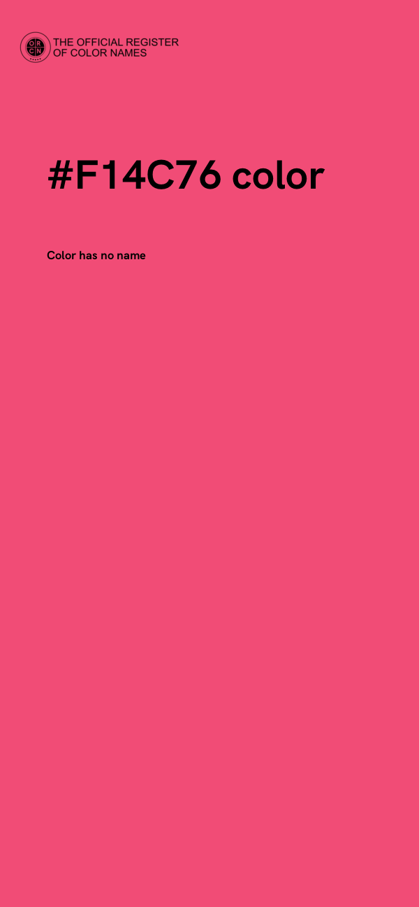 #F14C76 color image