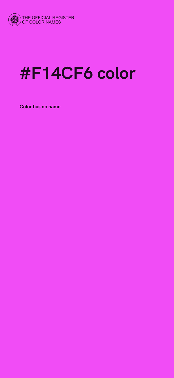 #F14CF6 color image