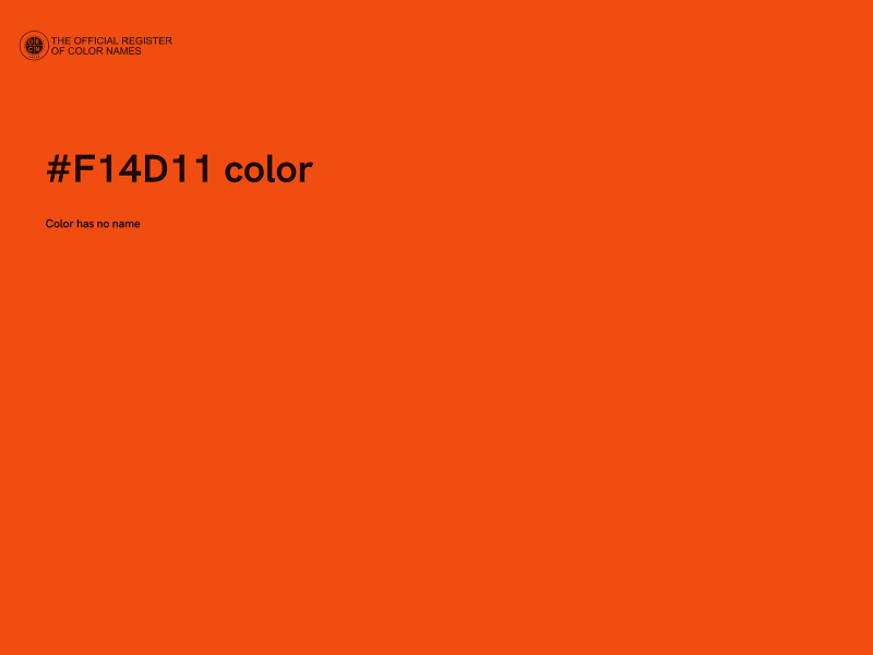 #F14D11 color image