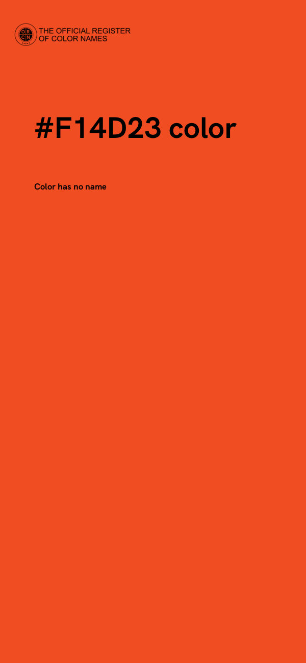 #F14D23 color image