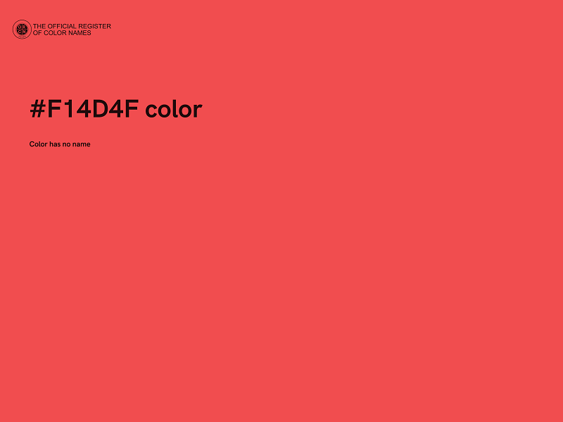 #F14D4F color image