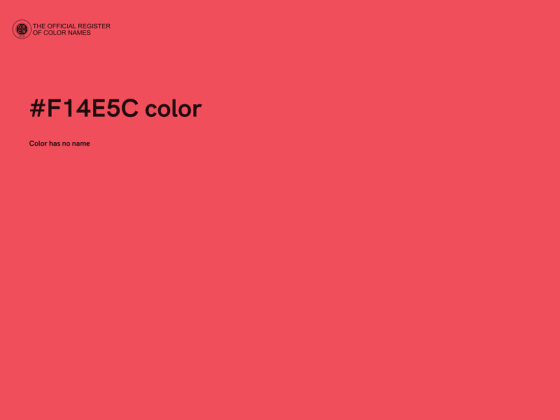 #F14E5C color image