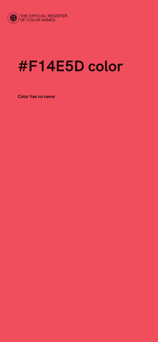 #F14E5D color image