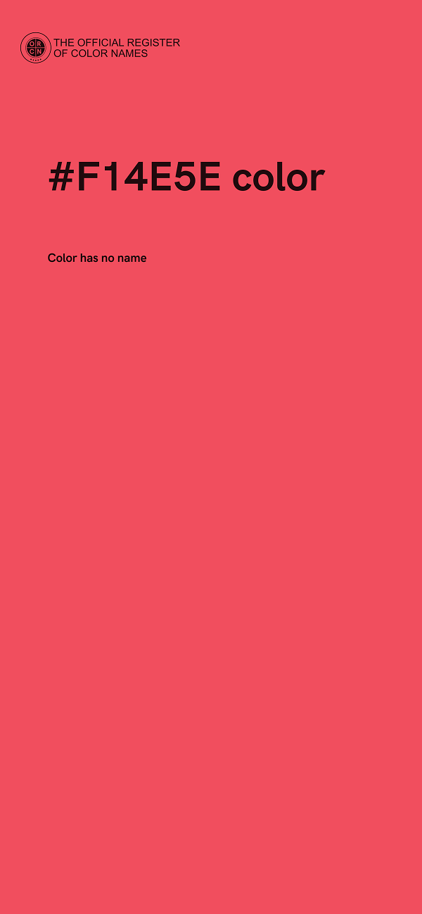 #F14E5E color image