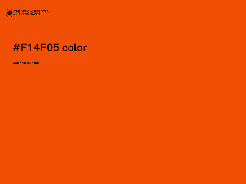 #F14F05 color image