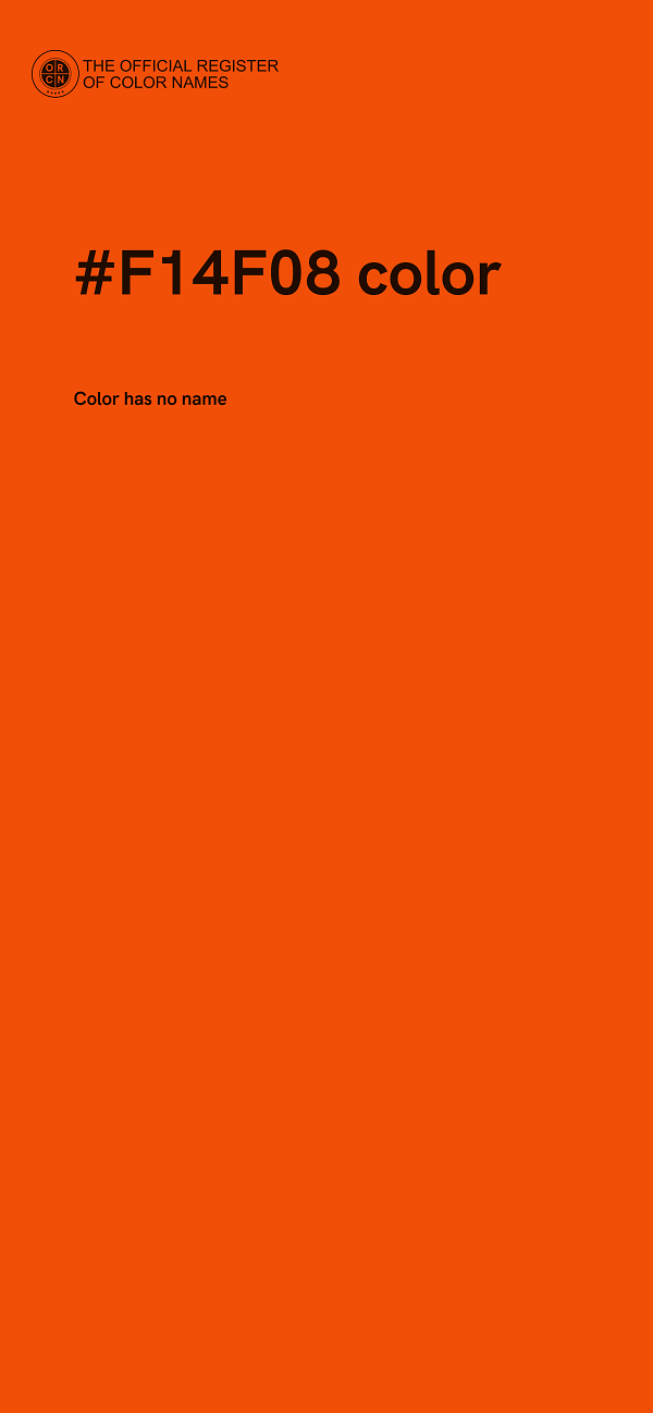 #F14F08 color image