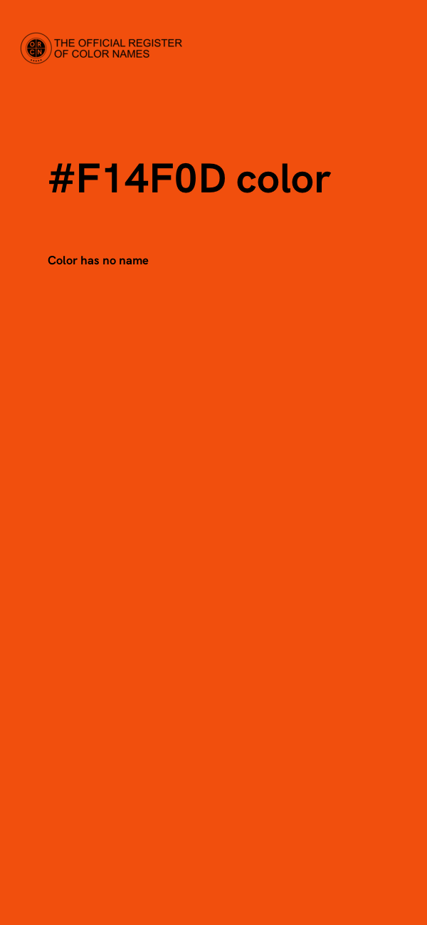 #F14F0D color image