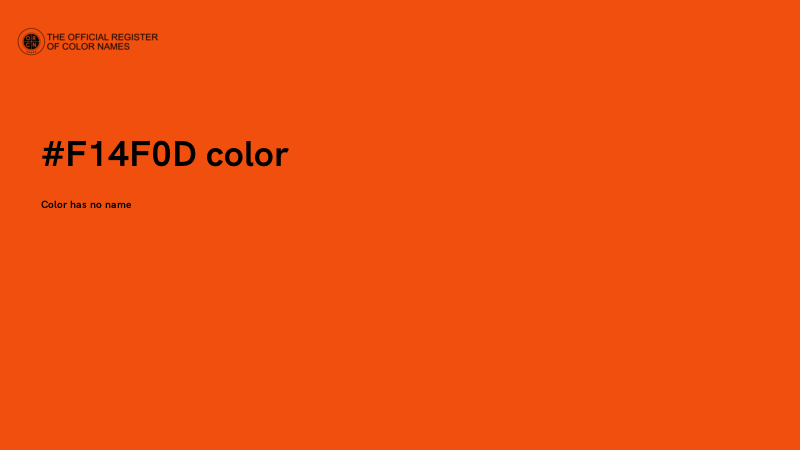 #F14F0D color image