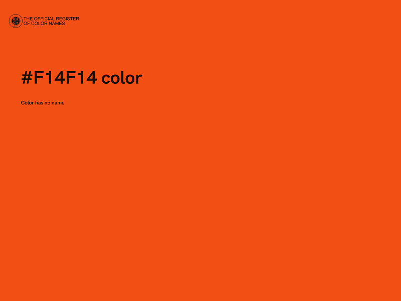 #F14F14 color image