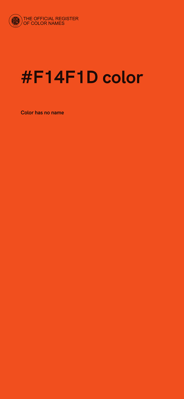 #F14F1D color image