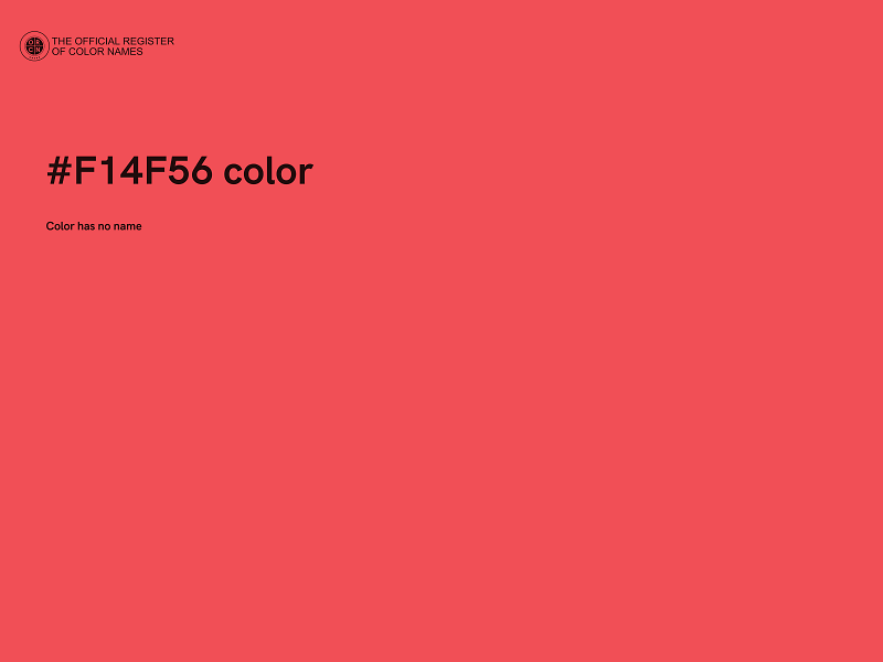 #F14F56 color image