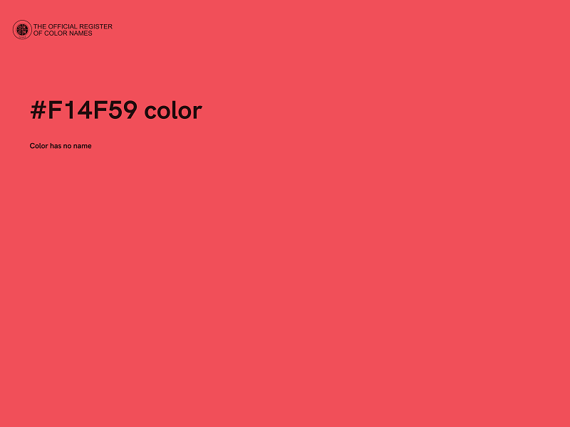 #F14F59 color image