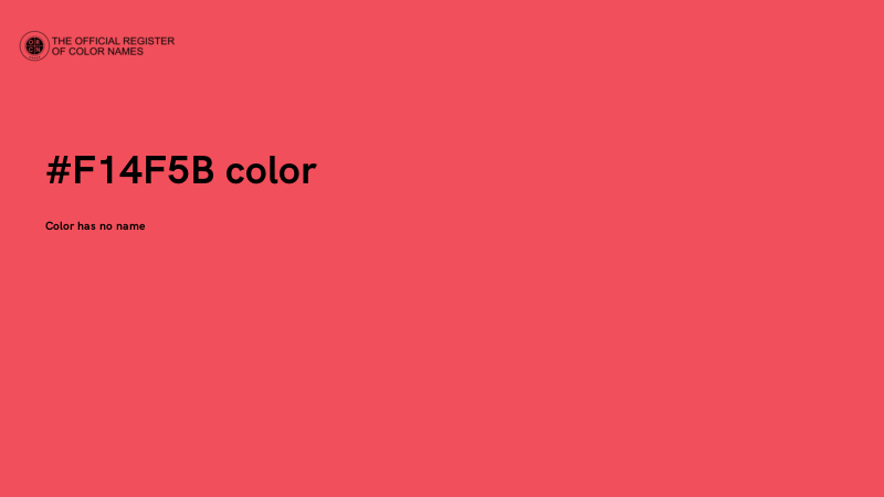 #F14F5B color image