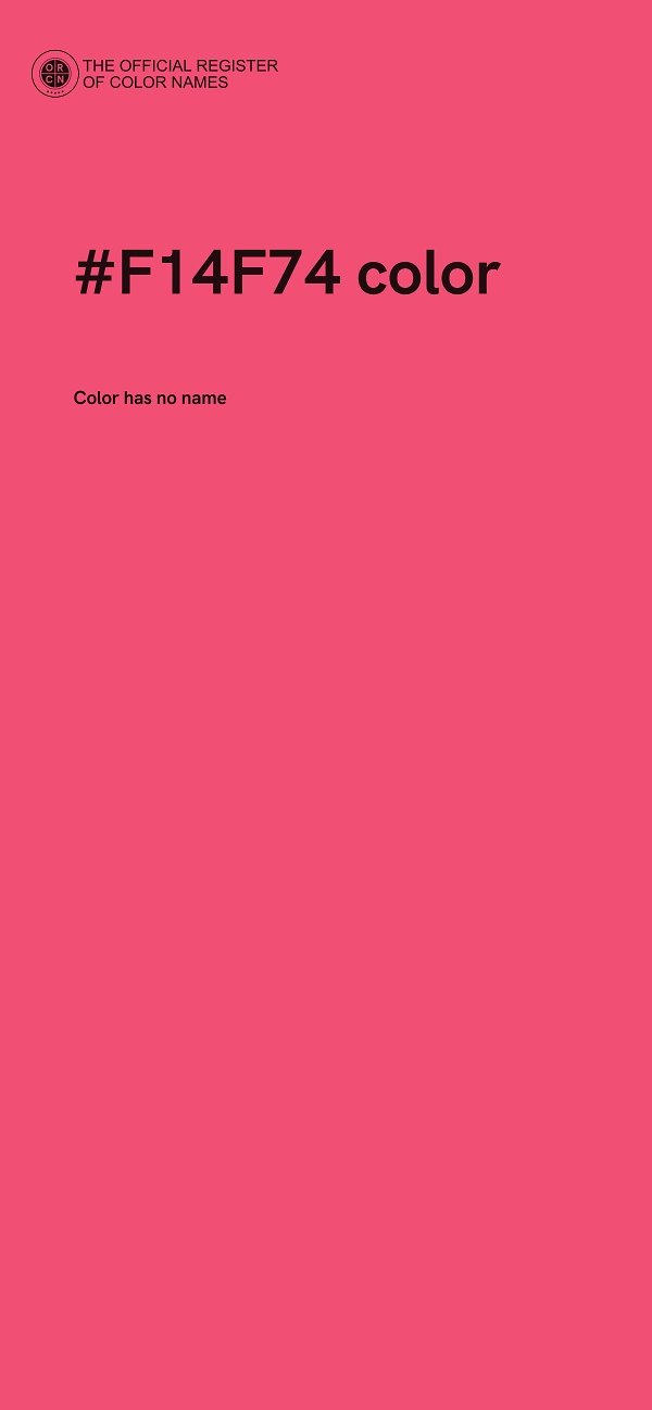 #F14F74 color image