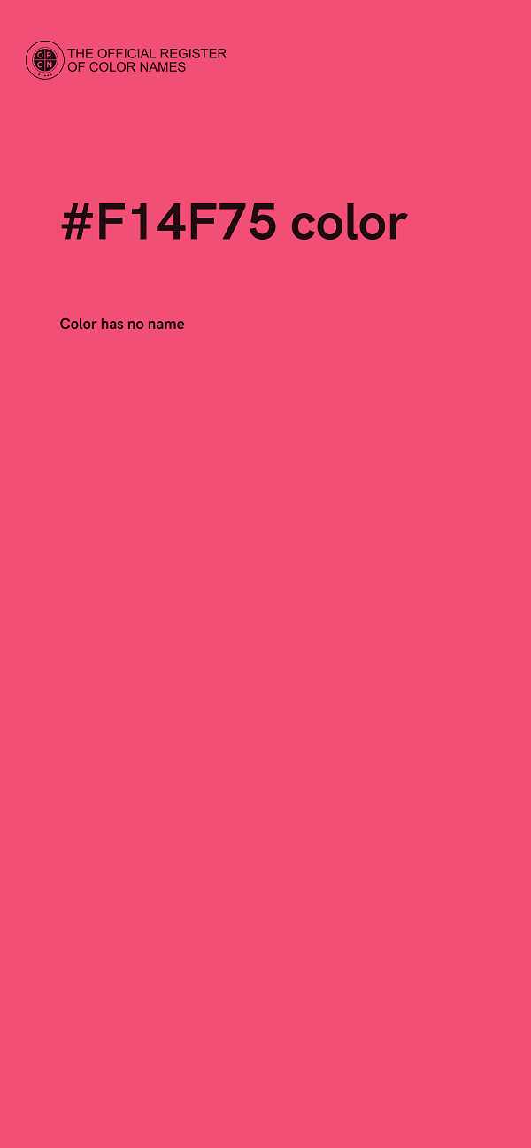 #F14F75 color image